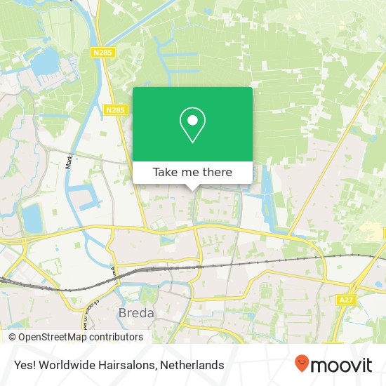 Yes! Worldwide Hairsalons, Moerwijk 1E map