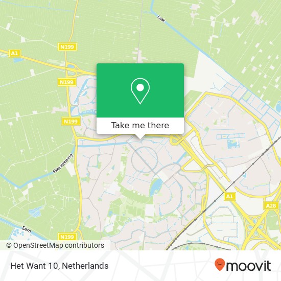 Het Want 10, 3823 SC Amersfoort map