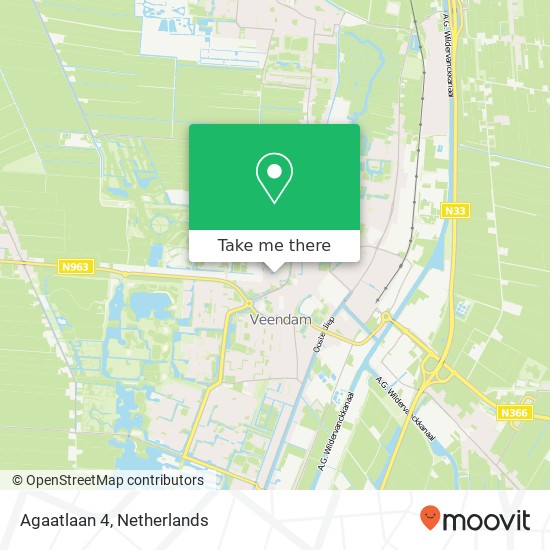 Agaatlaan 4, 9646 BE Veendam map