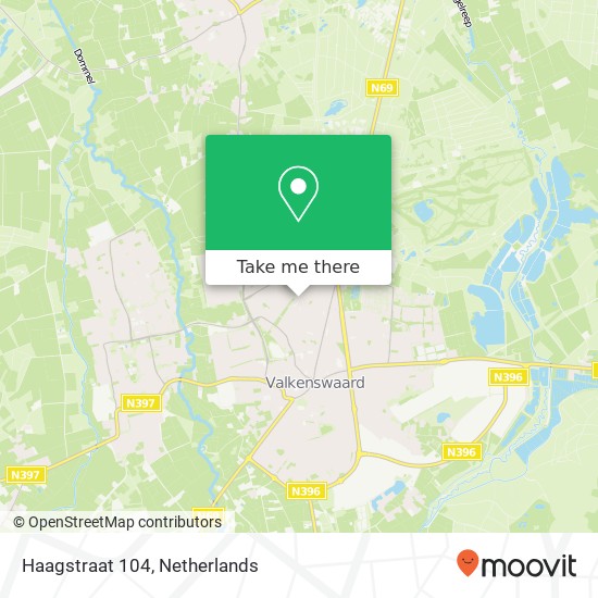 Haagstraat 104, 5552 HN Valkenswaard map