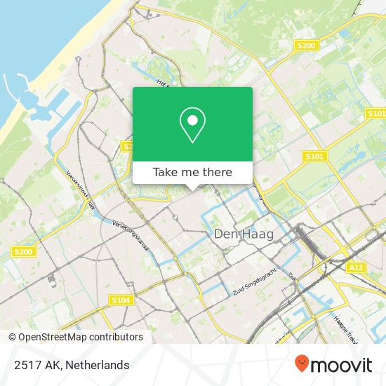 2517 AK, 2517 AK Den Haag, Nederland map