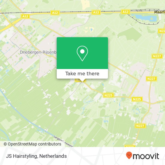 JS Hairstyling, Driebergsestraatweg 61 map