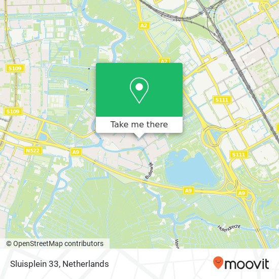 Sluisplein 33, 1191 GT Ouderkerk aan de Amstel map