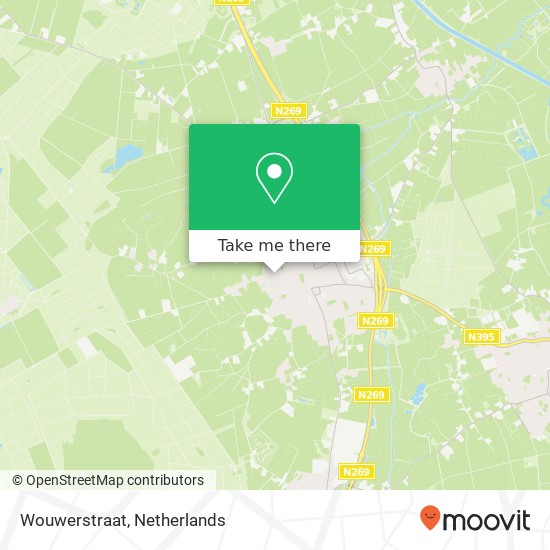 Wouwerstraat, 5081 VW Hilvarenbeek map