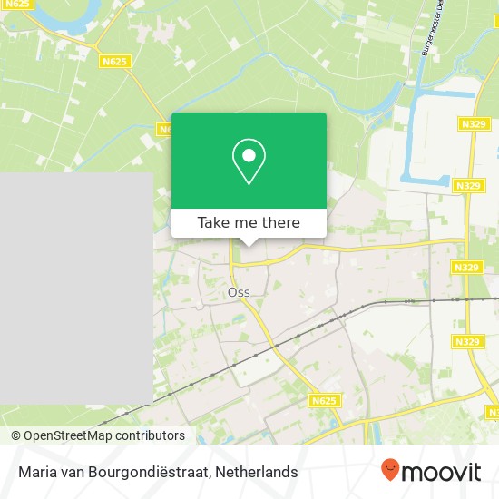 Maria van Bourgondiëstraat, 5346 PJ Oss Karte