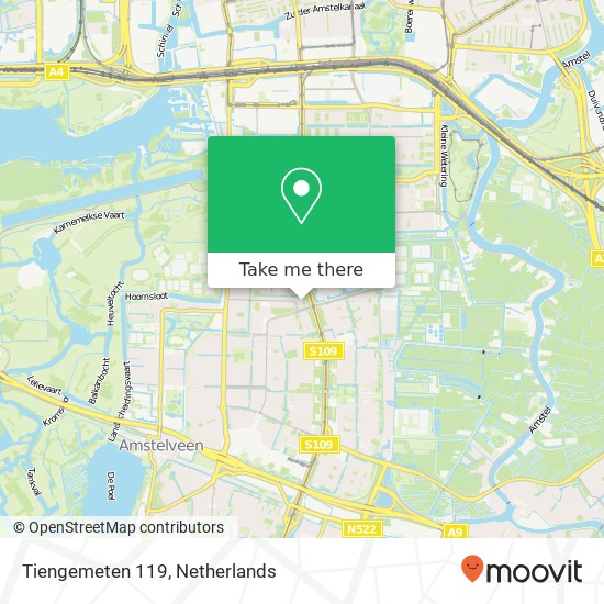 Tiengemeten 119, 1181 CR Amstelveen map