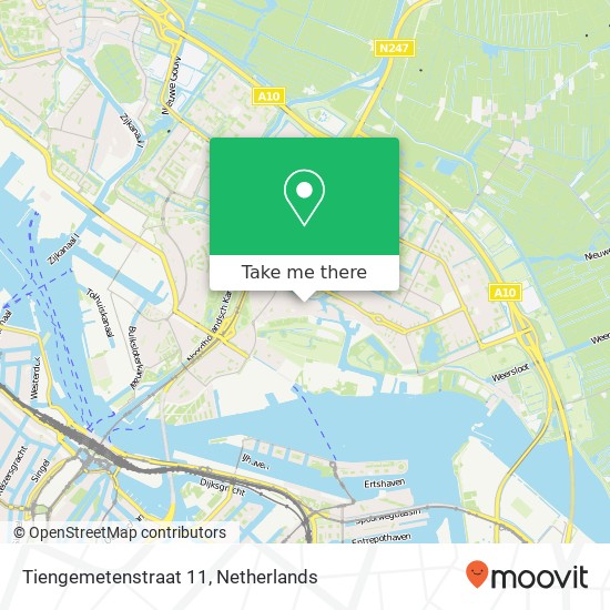 Tiengemetenstraat 11, 1025 NA Amsterdam map