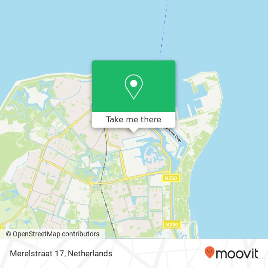 Merelstraat 17, 1781 WB Den Helder map