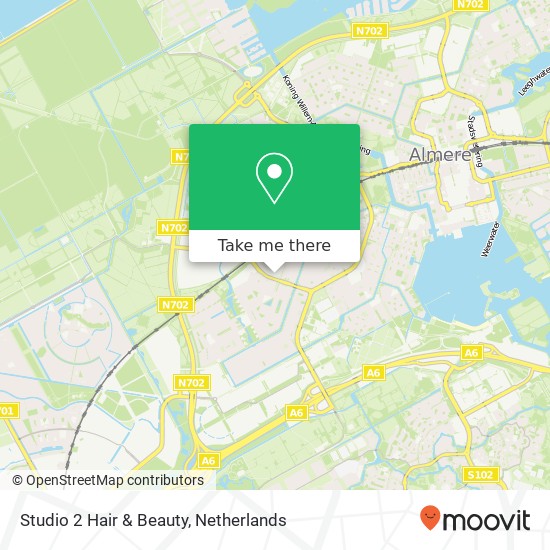 Studio 2 Hair & Beauty, Operetteweg 21C map