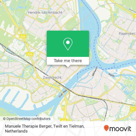 Manuele Therapie Berger, Twilt en Tielman, Rotterdamseweg 70 map