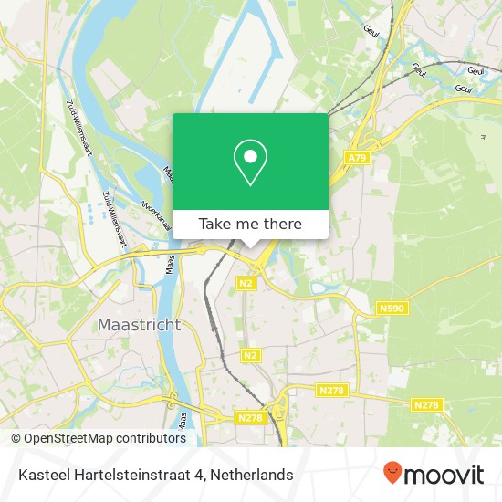 Kasteel Hartelsteinstraat 4, 6222 XE Maastricht map