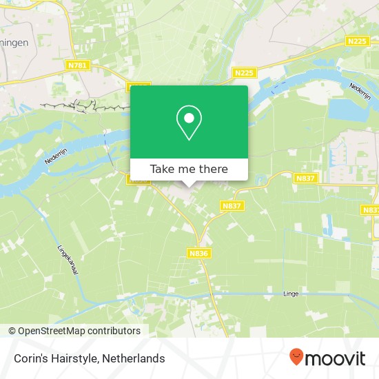 Corin's Hairstyle, Prinses Beatrixstraat 30 map