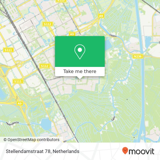 Stellendamstraat 78, 1107 LL Amsterdam map