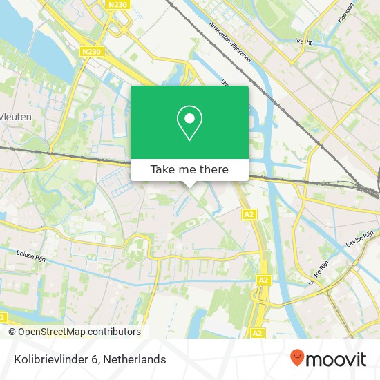 Kolibrievlinder 6, 3544 ZE Utrecht map