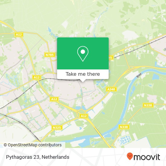 Pythagoras 23, Kerkstraat 23 Karte