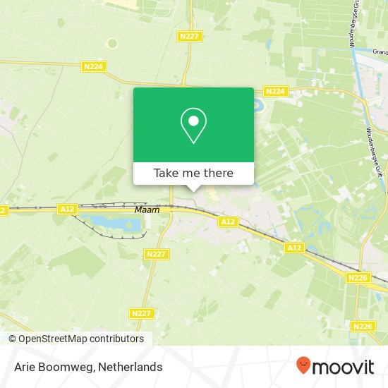 Arie Boomweg, 3951 BP Maarn map