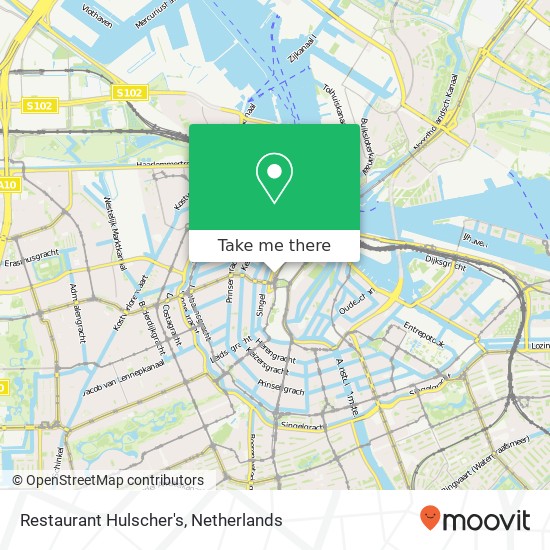 Restaurant Hulscher's, Nieuwezijds Voorburgwal 178 Karte