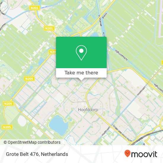 Grote Belt 476, 2133 GR Hoofddorp map