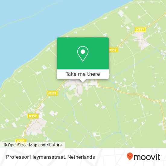 Professor Heymansstraat, 9172 Ferwert Karte