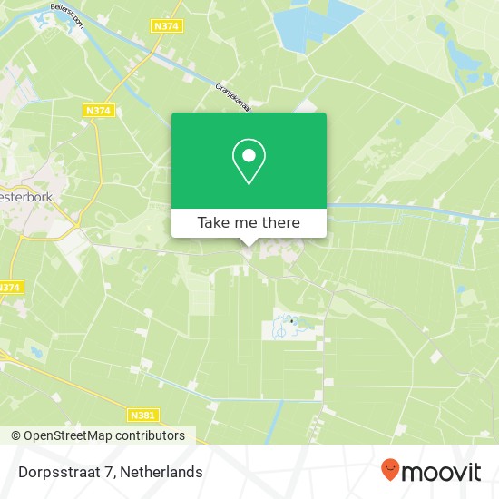 Dorpsstraat 7, Dorpsstraat 7, 9441 PD Orvelte, Nederland Karte