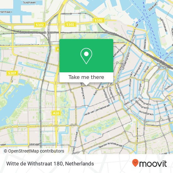 Witte de Withstraat 180, Witte de Withstraat 180, 1057 ZL Amsterdam, Nederland map