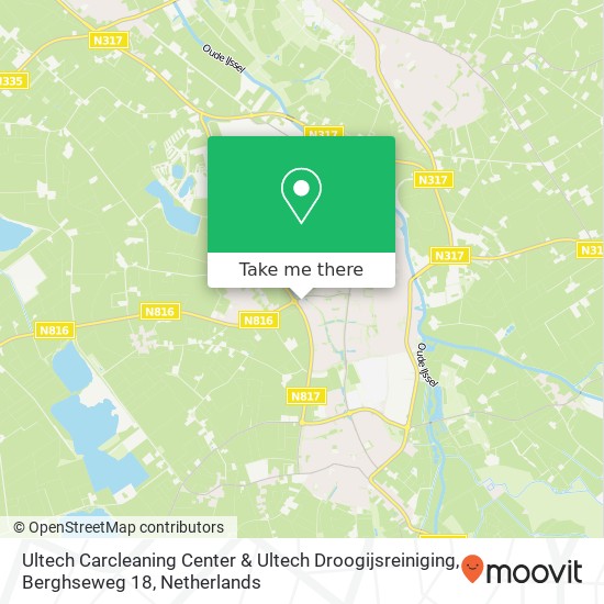 Ultech Carcleaning Center & Ultech Droogijsreiniging, Berghseweg 18 map