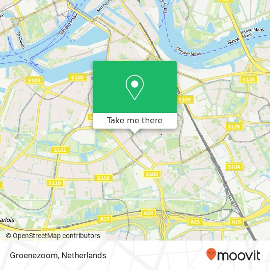 Groenezoom, 3075 Rotterdam Karte