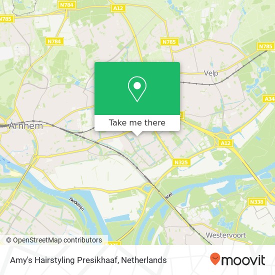 Amy's Hairstyling Presikhaaf, Hanzestraat 6 map