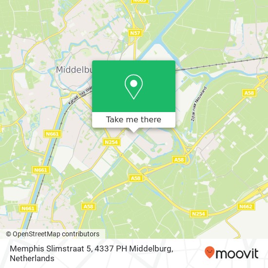 Memphis Slimstraat 5, 4337 PH Middelburg map