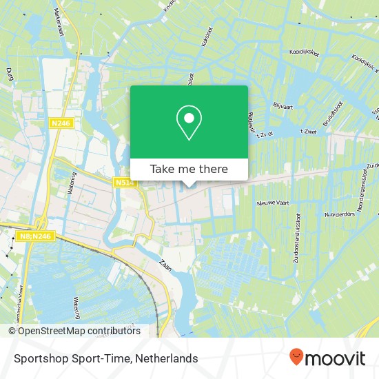 Sportshop Sport-Time, Faunastraat 64 map