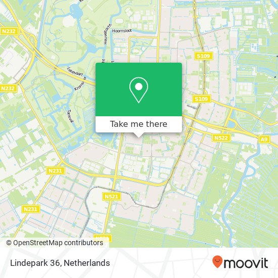 Lindepark 36, 1185 Amstelveen Karte