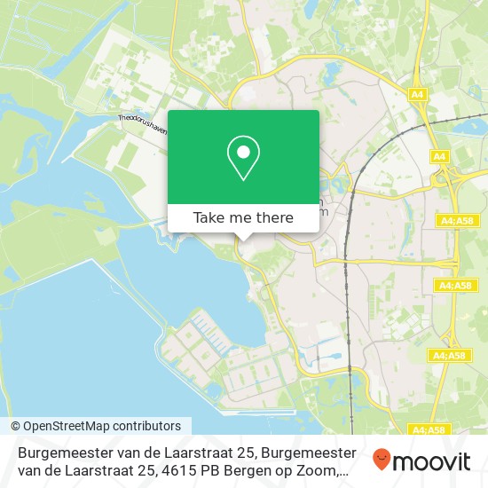 Burgemeester van de Laarstraat 25, Burgemeester van de Laarstraat 25, 4615 PB Bergen op Zoom, Nederland Karte