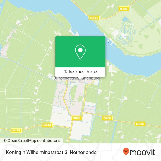 Koningin Wilhelminastraat 3, 3751 DD Bunschoten Spakenburg map