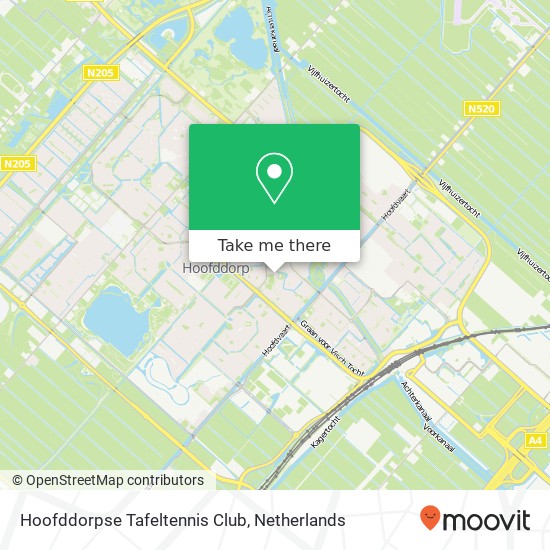 Hoofddorpse Tafeltennis Club, Lutulistraat 142 map