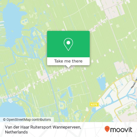 Van der Haar Ruitersport Wanneperveen, Veneweg 30 map
