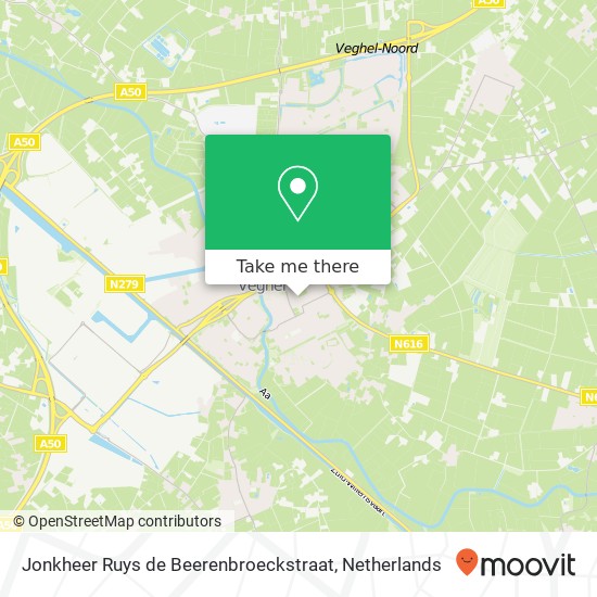 Jonkheer Ruys de Beerenbroeckstraat, 5463 Veghel Karte