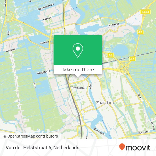 Van der Helststraat 6, 1506 LR Zaandam map