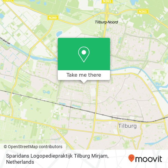 Sparidans Logopediepraktijk Tilburg Mirjam, Lage Witsiebaan 76 map