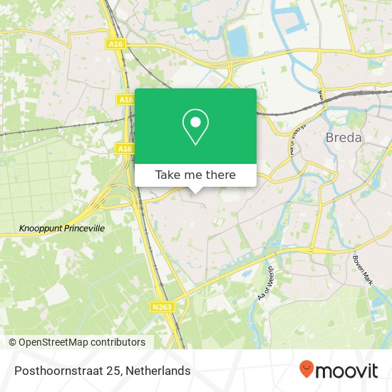 Posthoornstraat 25, 4813 AN Breda map