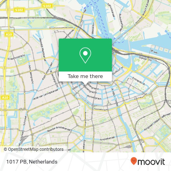 1017 PB, 1017 PB Amsterdam, Nederland Karte