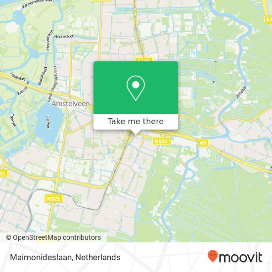 Maimonideslaan, Maimonideslaan, 1186 Amstelveen, Nederland map