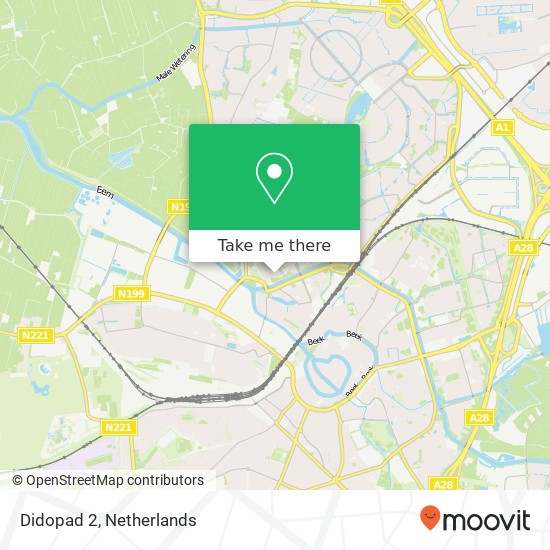 Didopad 2, 3813 BT Amersfoort map