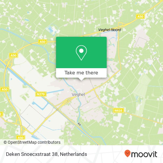 Deken Snoecxstraat 38, Deken Snoecxstraat 38, 5461 HG Veghel, Nederland Karte