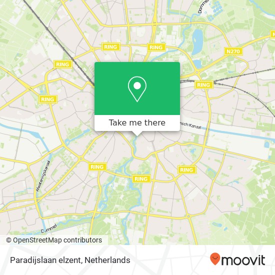 Paradijslaan elzent, 5611 Eindhoven Karte