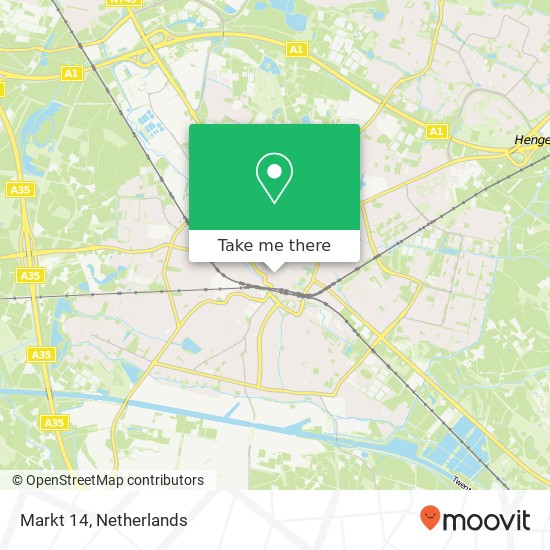 Markt 14, 7551 CK Hengelo Karte