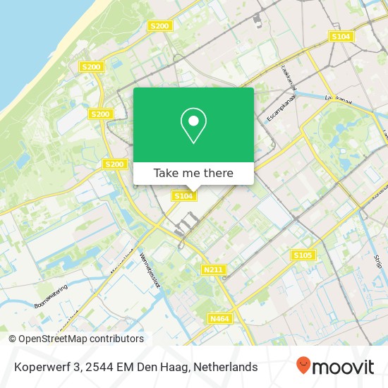 Koperwerf 3, 2544 EM Den Haag map