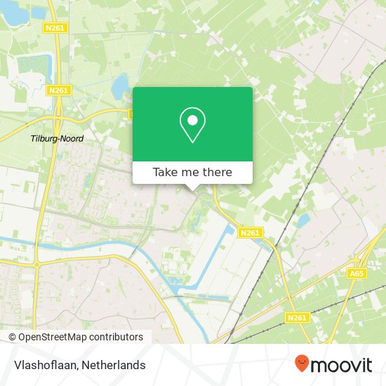 Vlashoflaan, 5012 Tilburg map