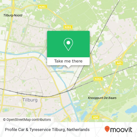Profile Car & Tyreservice Tilburg, Siriusstraat map