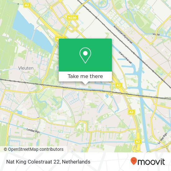Nat King Colestraat 22, 3543 Utrecht Karte