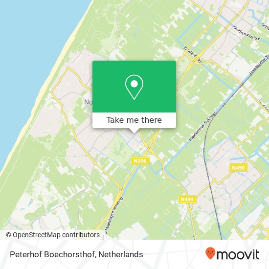 Peterhof Boechorsthof, 2201 XM Noordwijk-Binnen Karte